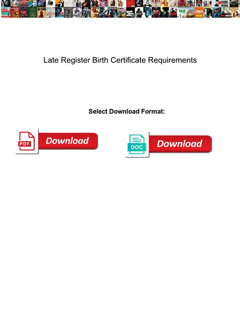 Late Register Birth Certificate Requirements Docslib