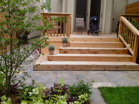 Leaside Garden Room Patio Stairs Deck Designs Backyard Deck Steps