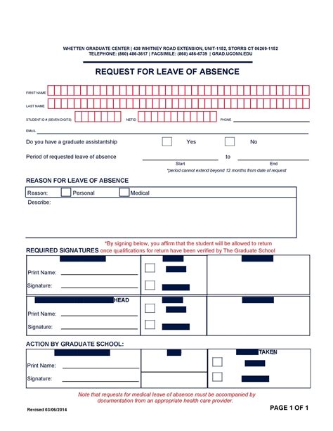 Leave Of Absence Template Form