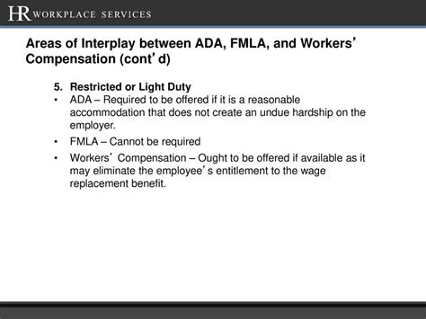 Leave Requirements Interplay Between Fmla Ada And Workers Compensa