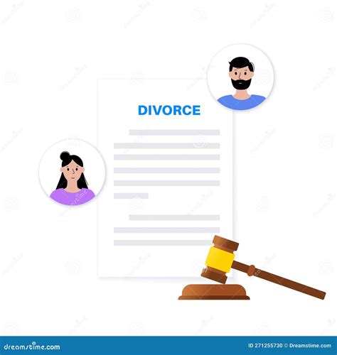 Legal Divorce Procedure Stock Illustration Illustration Of Breakup