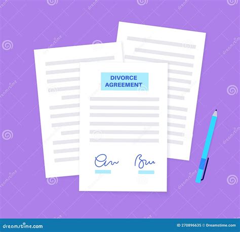 Legal Divorce Procedure Stock Vector Illustration Of Paper 270896635