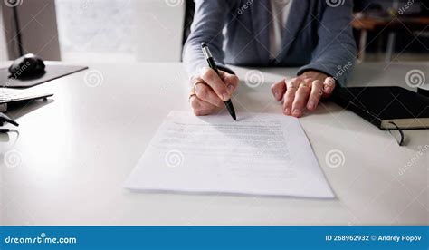 Legal Document Signature Stock Photo Image Of Senior 268962932