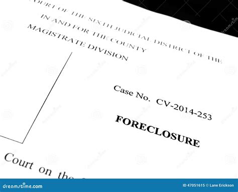 Legal Lawsuit Foreclosure Stock Image Image Of Financial 47051615