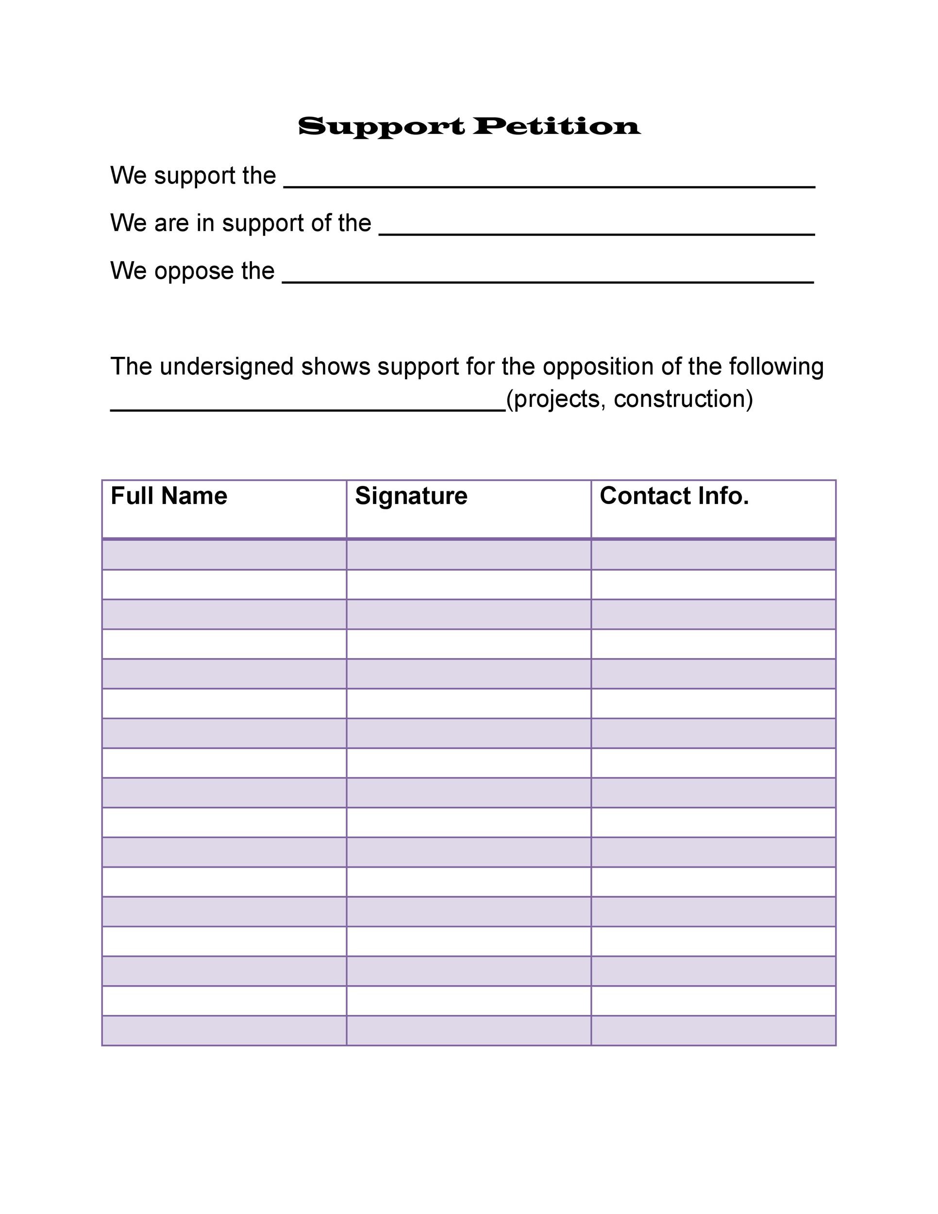 Legal Petition Template Forms Fillable Printable Samples For Pdf