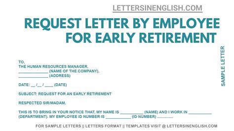 Letter Asking For Early Retirement How To Write A Letter Requesting