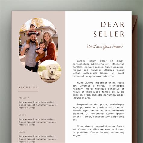 Letter To Home Seller Template