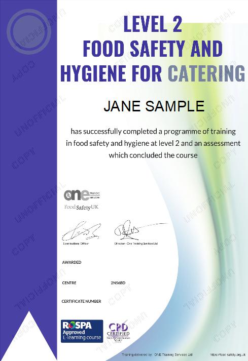 Level 2 Haccp Course Cpd Food Safety Certified Online Training