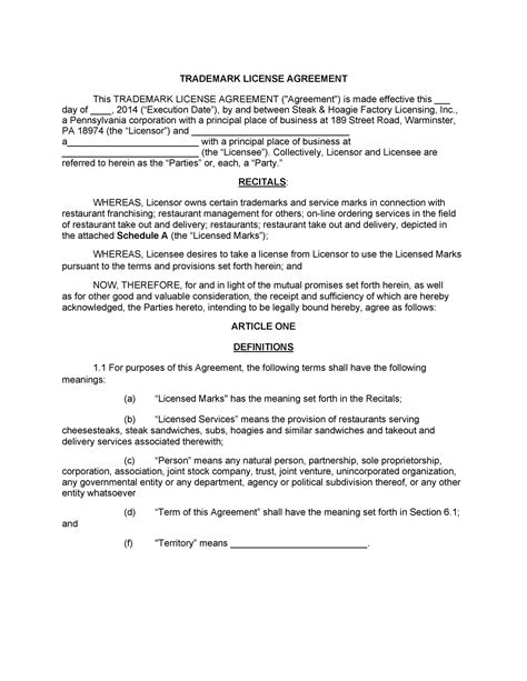 License Agreement 33 Examples Format Pdf