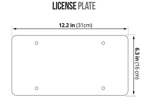 License Plate Size Template