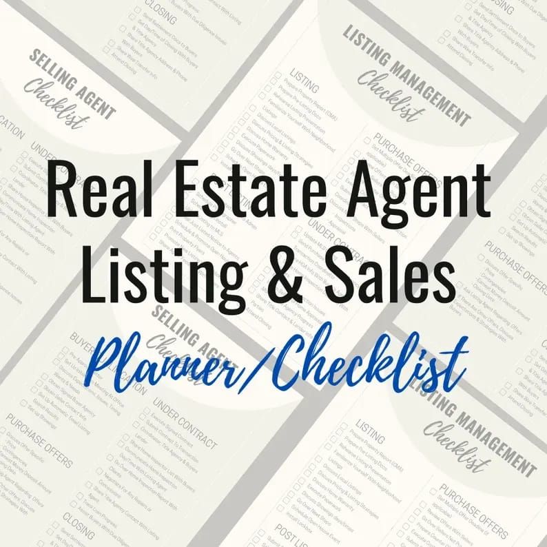 Listing Management Checklist Real Estate Checklist Real Estate