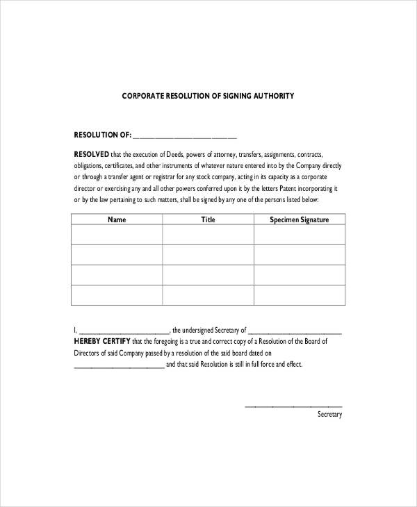 Llc Resolution For Signing Authority Fill Out Sign Online Dochub