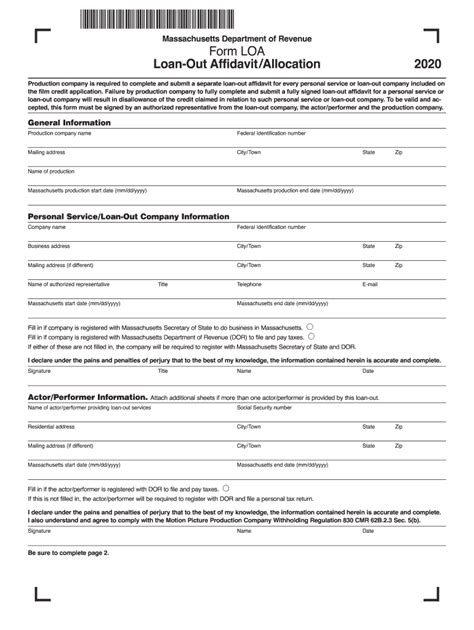 Loa Form 2020 2024 Fill And Sign Printable Template Online