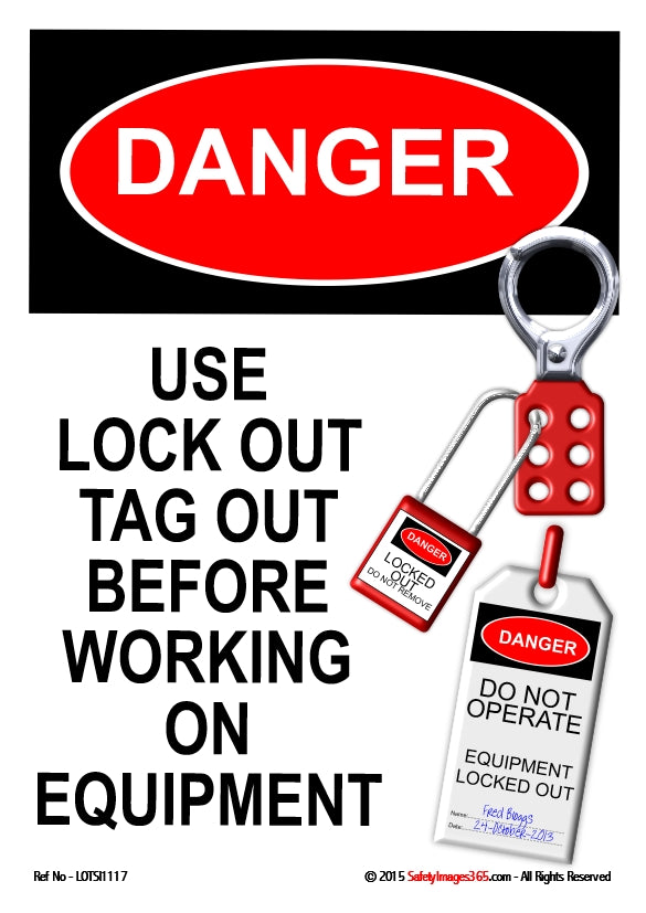 Lock Out Tag Out Procedures Safety Posters Electrical Safety