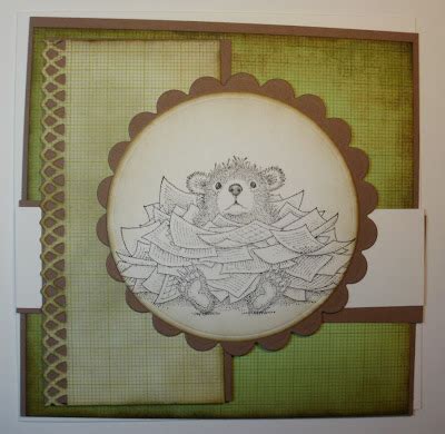 Lorraine Amp 39 S Loft Bear Ied In Paperwork Card Making Tutorial