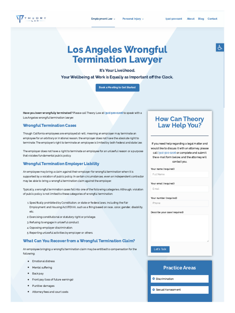 Los Angeles Executive Level Termination Lawyer