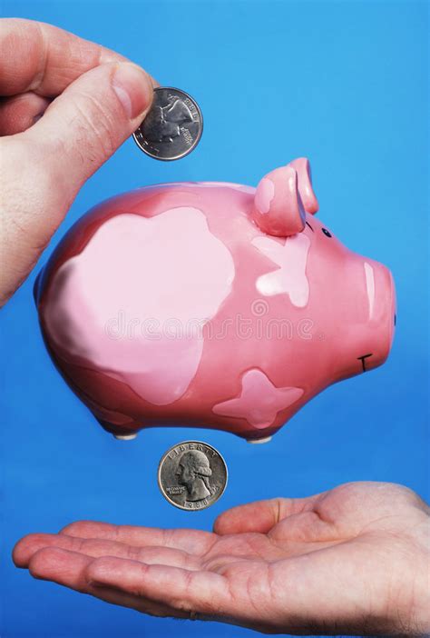 Lost Savings Stock Image Image Of Dollar Blue Moneybox 7256913