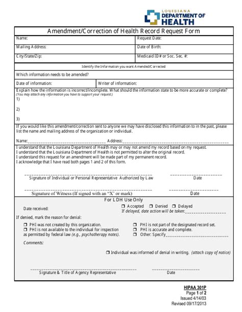 Louisiana Birth Certificate Amendment Form Paul Smith