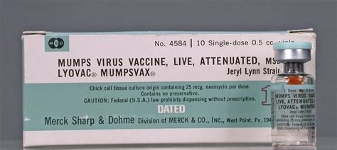 Lyovac Mumpsvax Mumps Virus Vaccine Live Attenuated Msd Jeryl