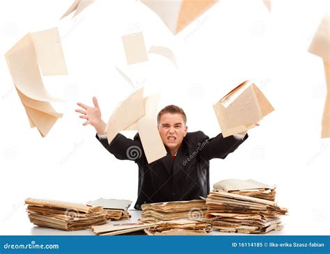 Man Throwing Away Paperwork Royalty Free Stock Photo Cartoondealer Com 16114185