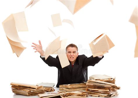 Man Throwing Away Paperwork Stock Image Image Of File Document 16114185