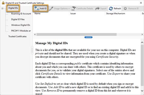 Manage Digital Ids In Acrobat