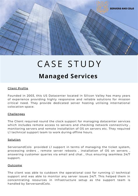 Managed Services Case Study Pdf