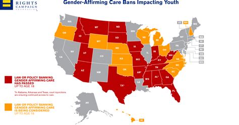 Map Attacks On Gender Affirming Care By State Human Rights Campaign