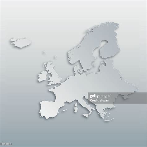 Map Of Europe With Paper Cut Effect Stock Illustration Download Image