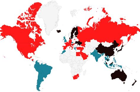 Mapped Tipping Customs Around The World