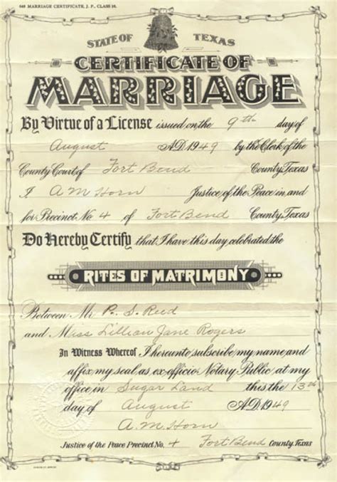 Marriage Certificate Texas Tutore Org Master Of Documents