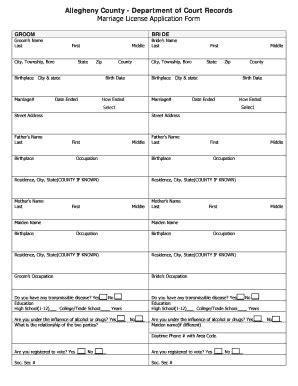 Marriage Form Format Fill Online Printable Fillable Blank Pdffiller