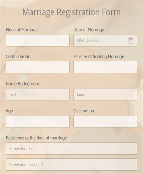 Marriage Registration Form Templates Pdffiller