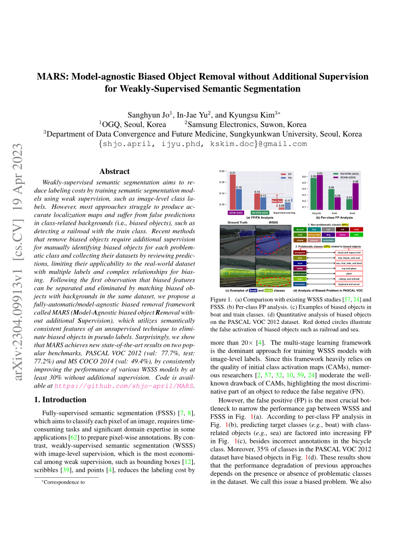 Mars Model Agnostic Biased Object Removal Without Additional Supervision For Weakly Supervised