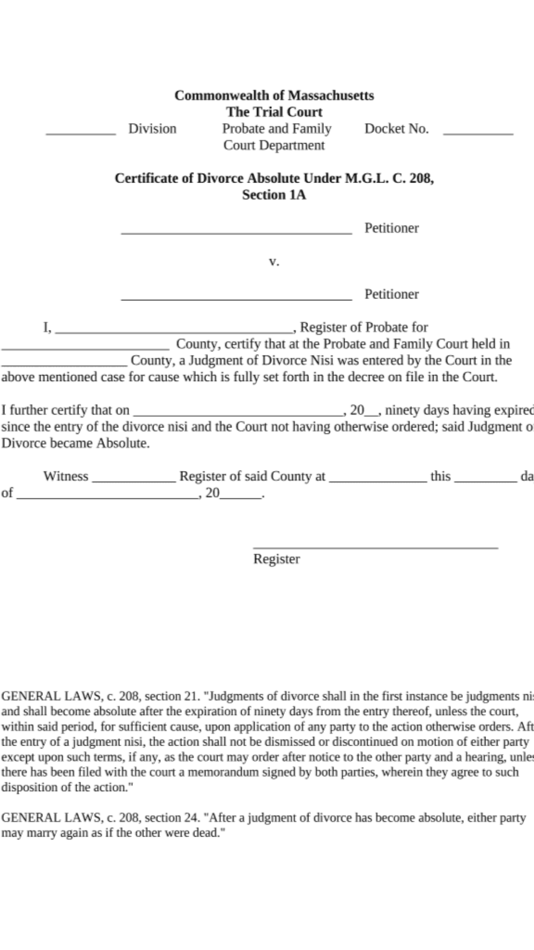 Massachusetts Divorce Doc Template Pdffiller