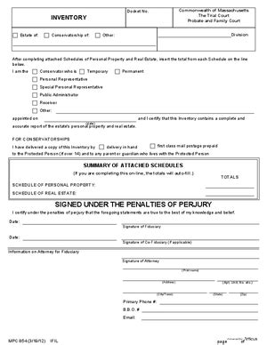 Massachusetts Probate Forms Atticus Forms