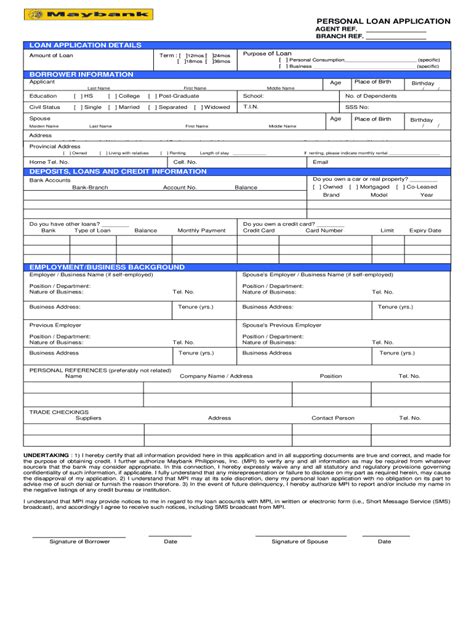 Maybank Loan Application Form Fill Out Amp Sign Online Dochub