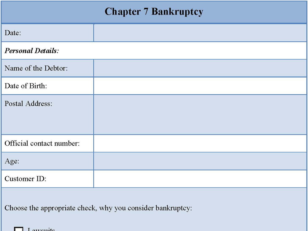 Md Chapter 7 Bankruptcy Forms Form Resume Examples Qj9ewravmy