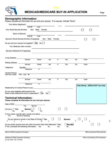 Medicaid Application Download Free Documents For Pdf Word And Excel