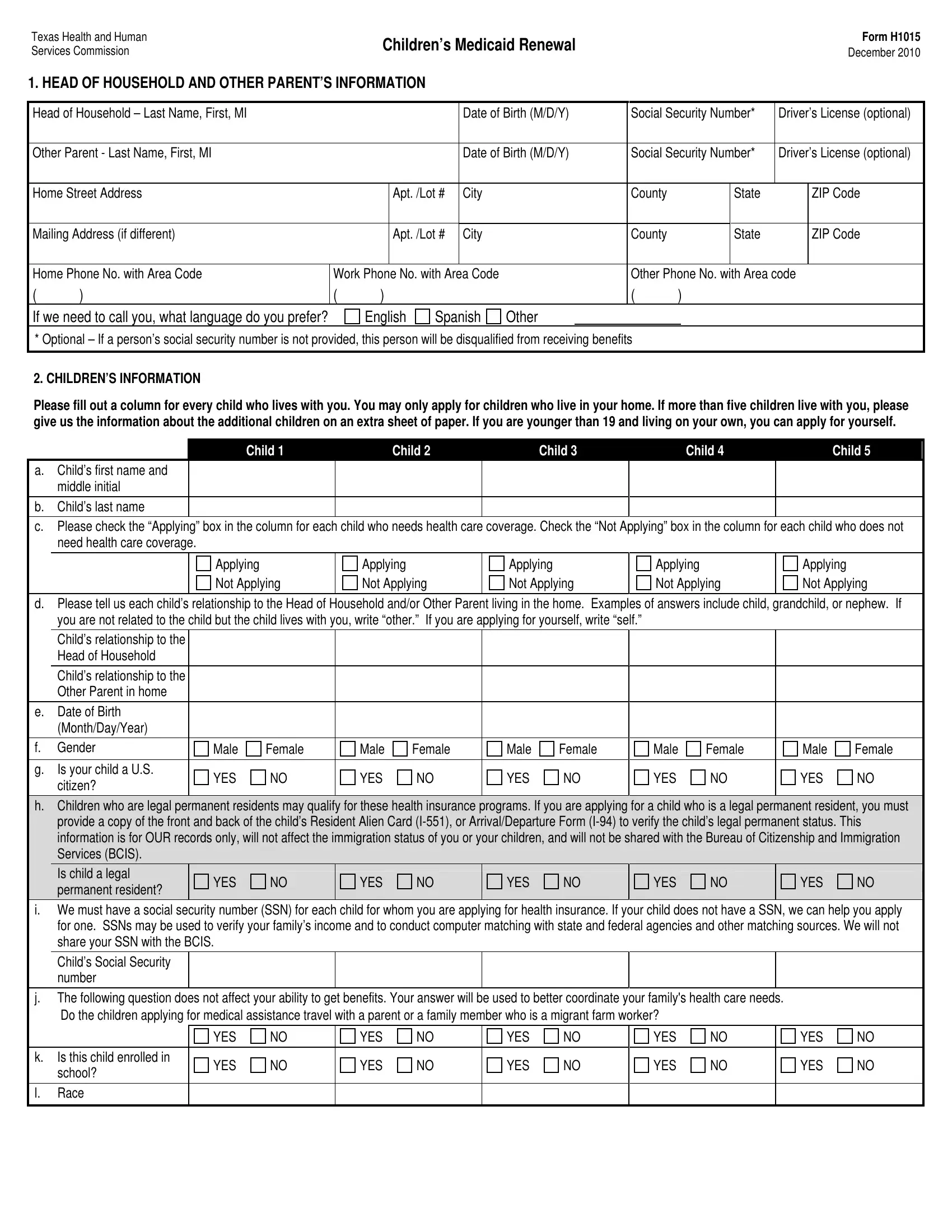 Medicaid Renewal Form Fill Out Printable Pdf Forms Online