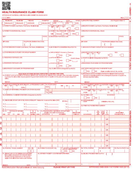 Medical Claim Form Download Free Documents For Pdf Word And Excel