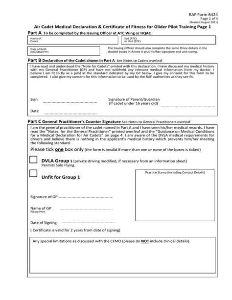 Medical Consent And Declaration Form F6424