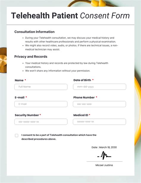 Medical Consent Form Template Venngage