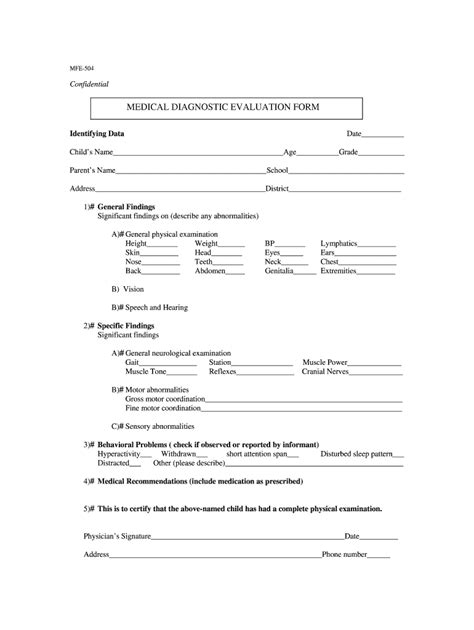 Medical Diagnosis Template