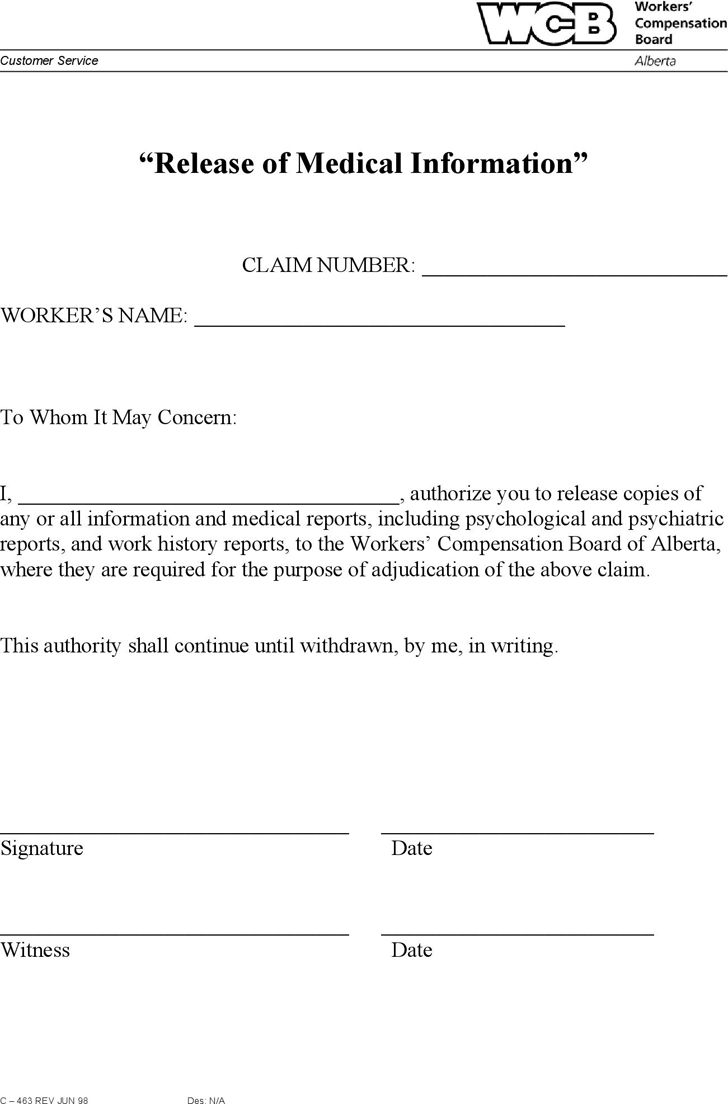 Medical Information Form Amp Template Free Pdf Download