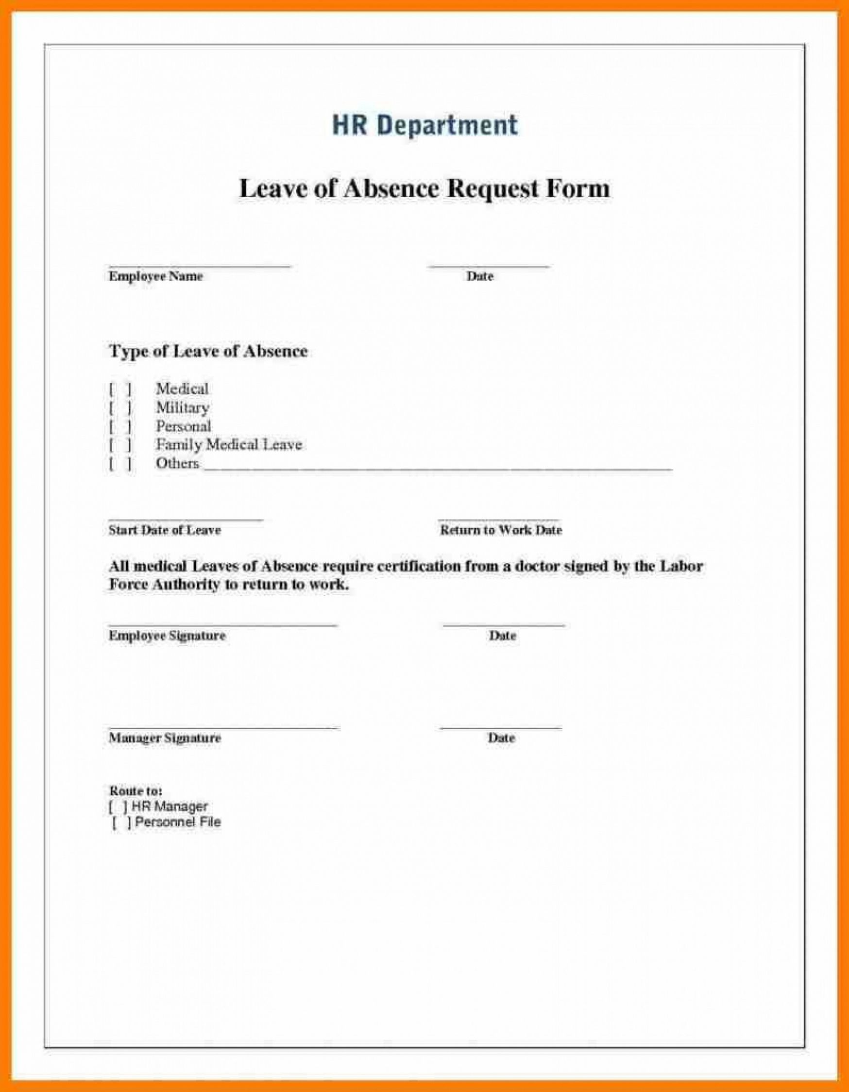 Medical Leave Of Absence Form Template Doctemplates Bank2home Com