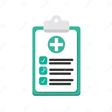 Medical Papers Insurance Isolated On Background Doctor Documents Paperwork Plan Stock Vector