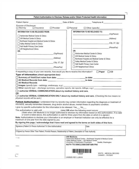 Medical Record Disclosure Form Nourdythrerser