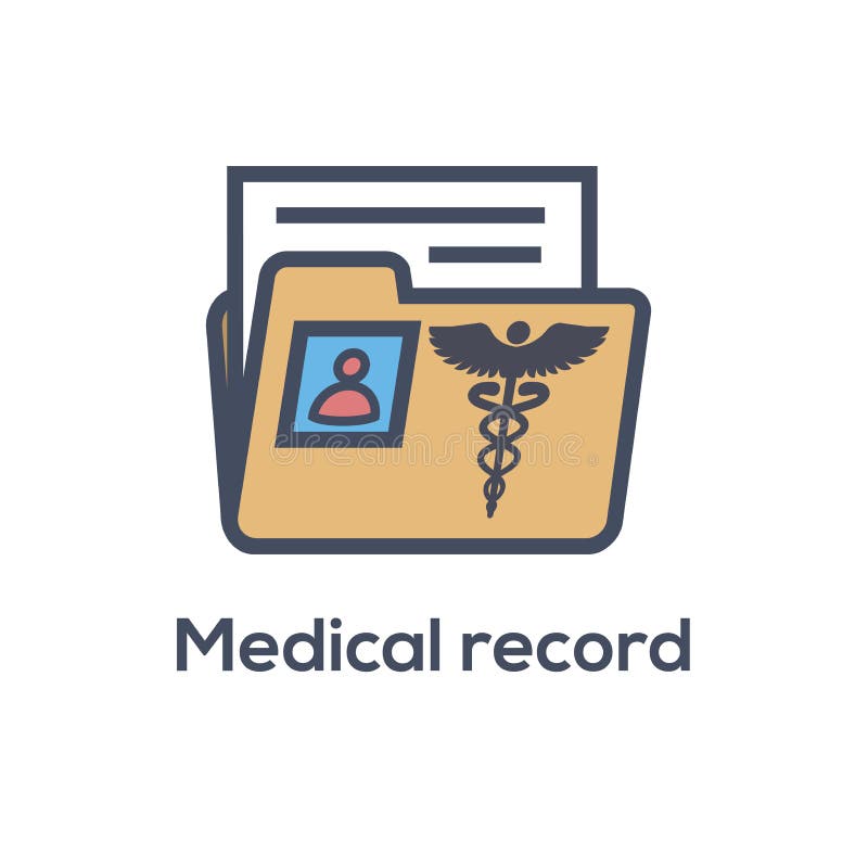 Medical Records Icon Caduceus And Personal Health Record Imagery