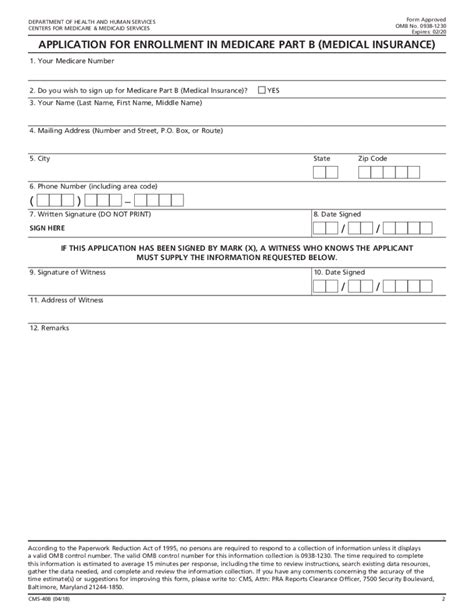 Medicare Forms Printable Printable Forms Free Online